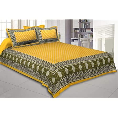 BedZone Cotton Rajasthani Jaipuri Traditional Floral King Size Double ...