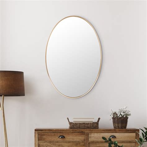 Buy Reflection Flash Metal Oval Wall Mirror - 50x75cm from Home Centre ...