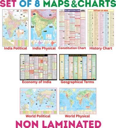 India & World Map ( Both Political & Physical ) with Constitution of ...