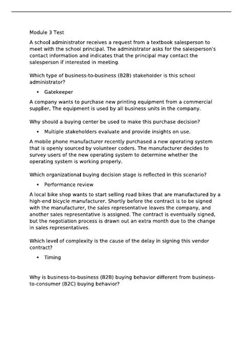 Sales Management (D099) Module 3 WGU 2025 With Correct Answers ...