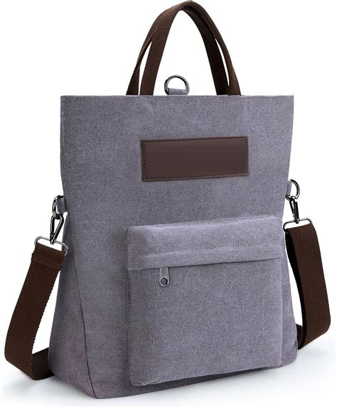 LYF5STAR 2 in 1 Large Canvas Tote Backpack- Random Color, Shoulder Bag ...