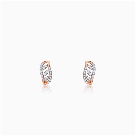 Grab Rose Gold Luna J-hoop Diamond Earrings online | GIVA Jewellery ...