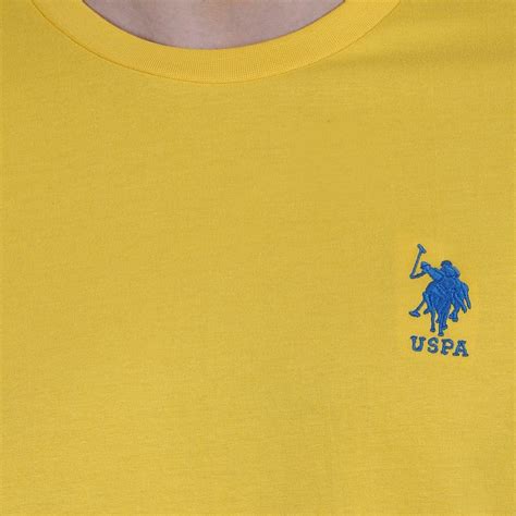 U.S. Polo Assn. Cotton Casual Yellow T-shirt For Men – Stilento