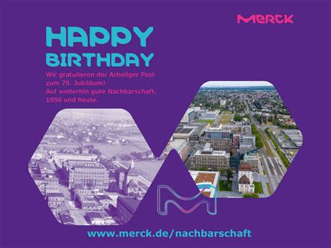 Glückwünsche zum 70-jährigen Jubiläum der Arheilger Post