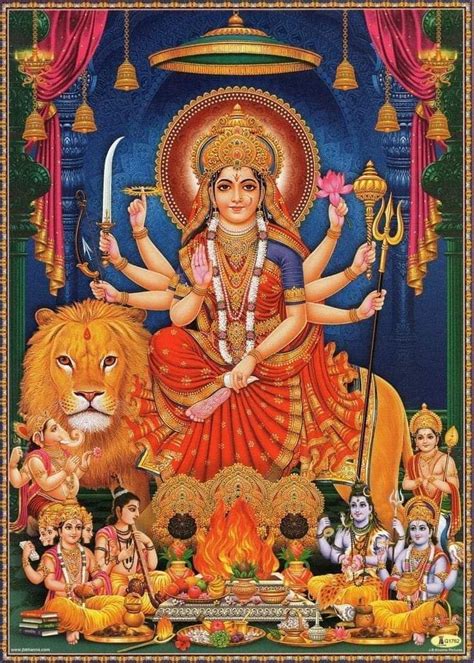 gojo Durga Ji Shakti Mata - Vinyl gloss Office Home Drawing Room Poster ...