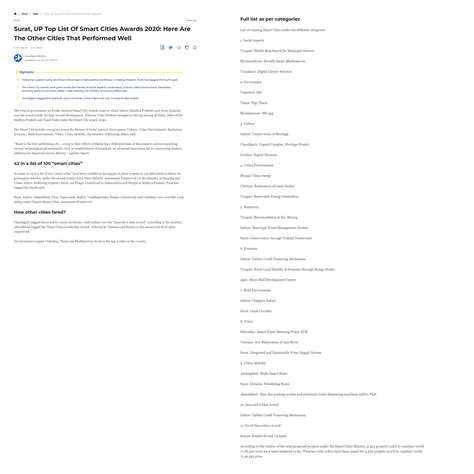 Surat Smart City - Media Coverage