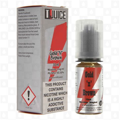 Gold n Brown By T-Juice E Liquid | 10ml Bottles - RedJuice UK - 3 for £ ...