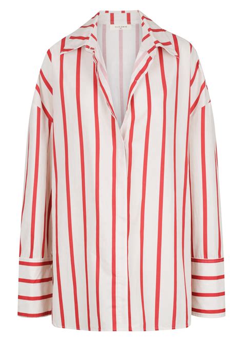 REVERIE SHIRT - RED / WHITE STRIPE – ELCE