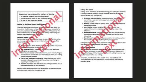 Image result for Revising vs Editing Chart.pdf