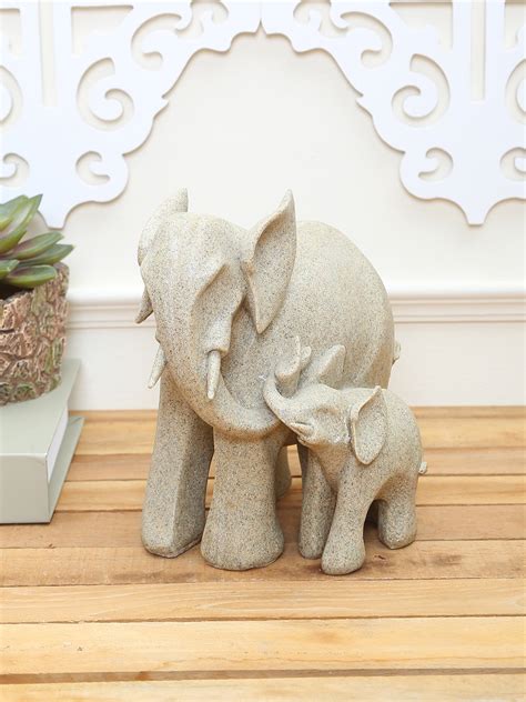 Insightful and perceptive Elephant and Baby Statue – Aapno Rajasthan