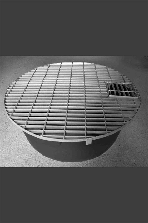 PE-Becken rund mit Abdeckgitter 90cm rund - Monolithique