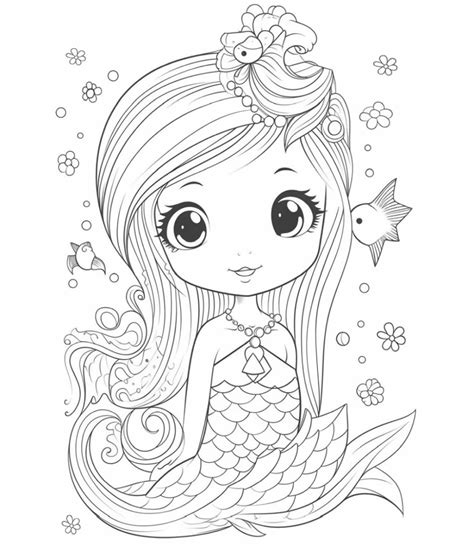 Printable Easy Mermaid Coloring Pages - prntbl.concejomunicipaldechinu ...