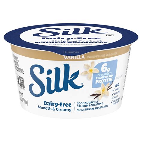 Silk Dairy Free, Vanilla Plant Based, Soy Milk Yogurt Alternative ...