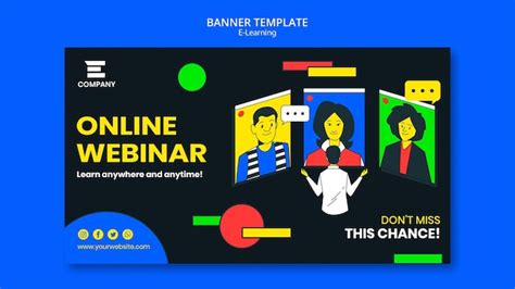 E-learning platform horizontal banner | Free PSD