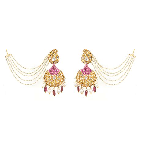 Buy Luxury Gemstone Polki Diamond Chandbalis | Zaveri Bros