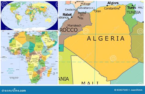 Physical Map Of Algeria