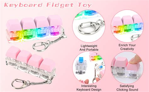 Fidget Toys, Fidget, Adult Toys Keychain Keyboard 4 Keys Keyboard ...