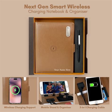 Next Gen - Smart Wireless Charging 8000 mAh Powerbank Notebook with 16 ...