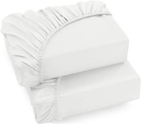 Utopia Bedding Fitted Sheet Single (2 Pack), White - Deep Pocket 14 ...