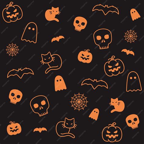 Premium Vector | Halloween dark pattern background design