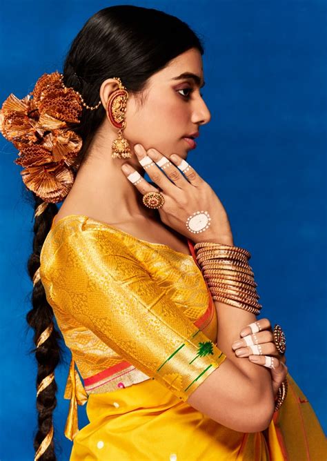 Shop Pure Silk Yellow Handloom Paithani Saree Online For Wedding – Sunasa