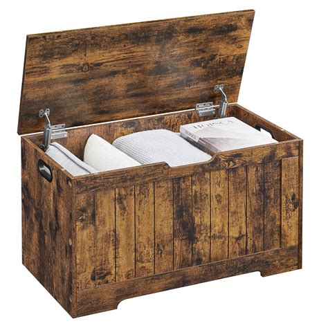 VASAGLE Lift-Top Storage Chest,Rustic Brown ULHS011T01 : Amazon.in ...