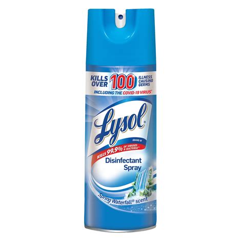 Lysol Disinfectant Spray, Spring Waterfall, 12.5oz, Tested and Proven ...