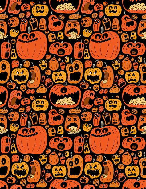 Pumpkin Pattern - Chris Piascik | Halloween backgrounds, Halloween ...