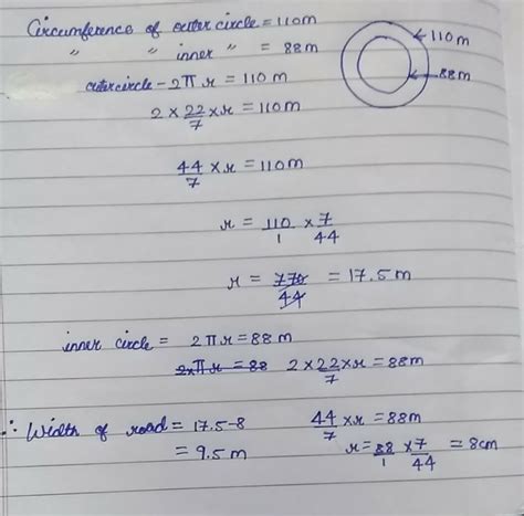 a circular road runs around a circular Garden if the circumference of ...