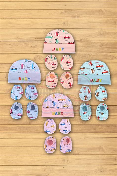 JUSTLIST New Born Baby Infant Soft Cotton Mitten Sets with Cap and ...
