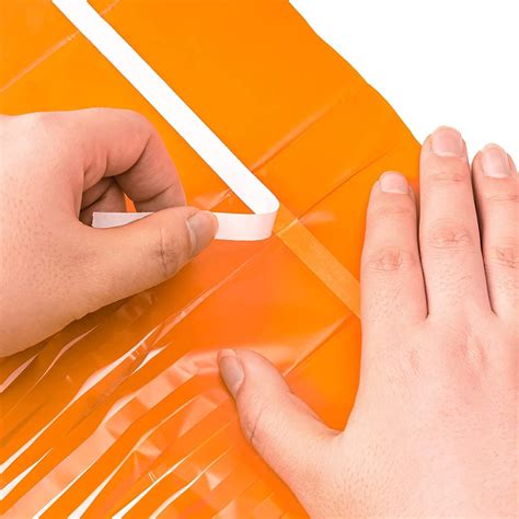 Buy Foil Fringe Curtain Christmas Party Decorations - Orange Glitter ...