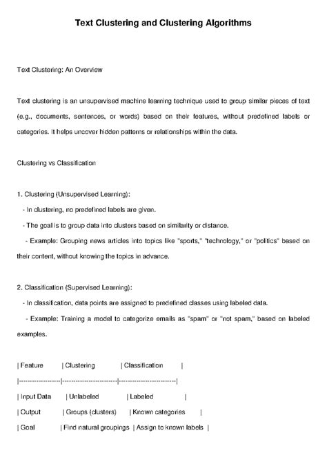 Text Clustering and Algorithms - Text Clustering and Clustering ...