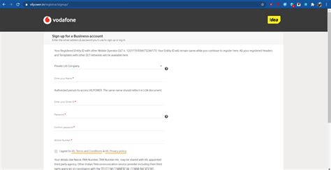Vodafone Vilpower DLT Registration - Header Registration - Template ...