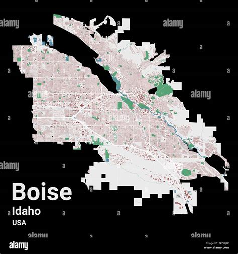 Boise map capital city hi-res stock photography and images - Alamy