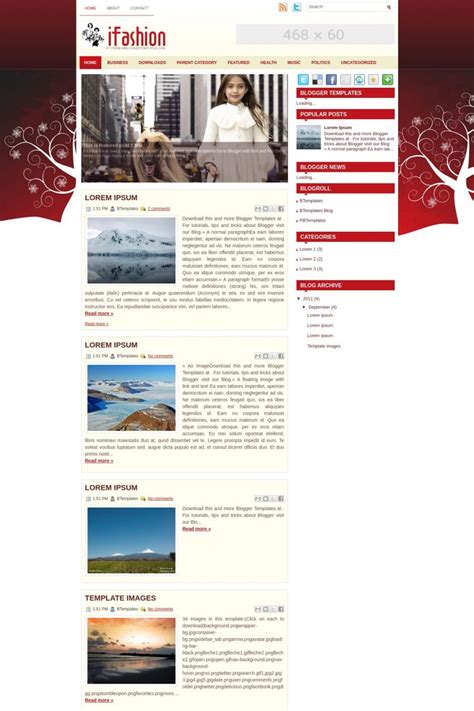 iFashion Blogger template - BTemplates