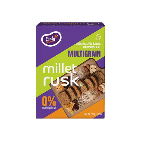 Buy Multigrain Millet Rusk | Early Foods – Early Foods India
