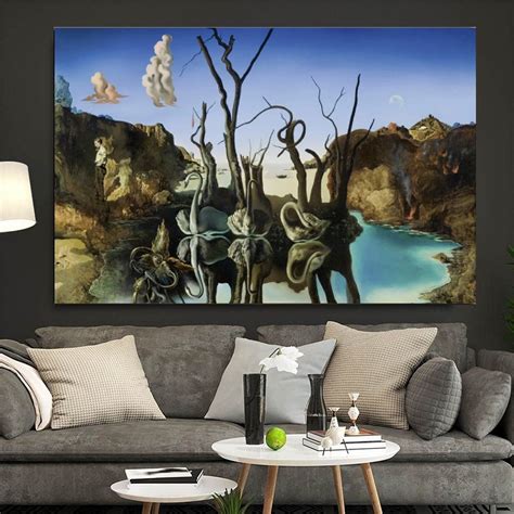 Swans Reflecting Elephants Wallpaper