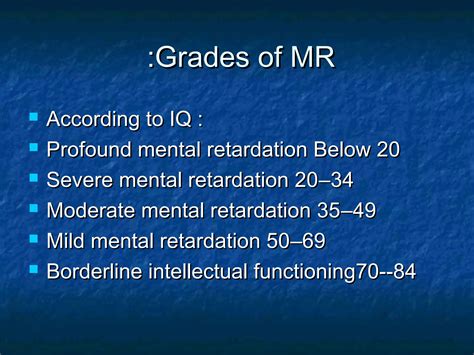 mental retardation power point presentation | PPT
