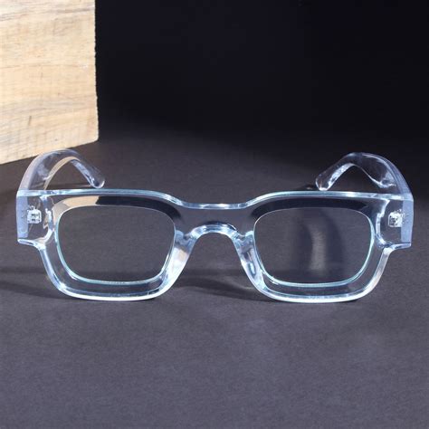 Vintage V1 Clear Square Frames – Order Now at GoGlassic – Go Glassic