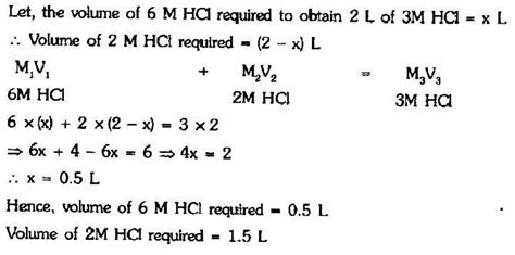 Q18 What volume of 2M HCI should be mixed with 8M HCl to get two litres ...
