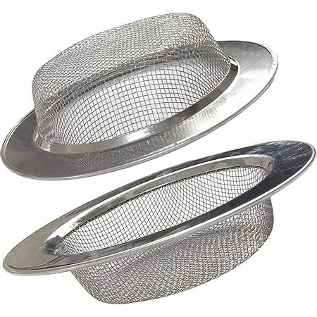 2 Pack Kitchen Sink Strainer, Large Wide Rim 4.5" Diameter, Stainless ...