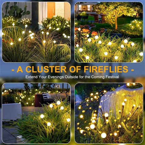 Starburst Swaying Firefly Light - IP65 Waterproof Solar Pathway Lights