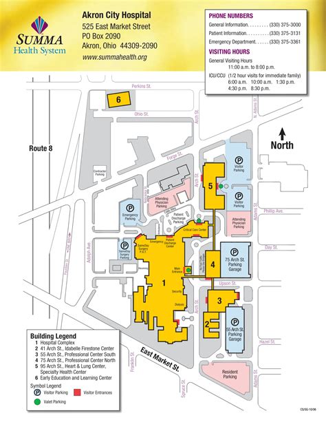 Summa Health System Akron Hospital Map (2020 - 2010) - All Maps