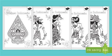 Indonesian Wayang Book Cover Pack Indonesian