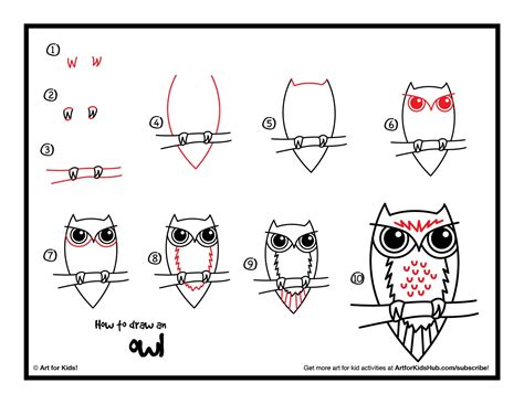 How To Draw An Owl - Art For Kids Hub - | Owls drawing, Art for kids ...