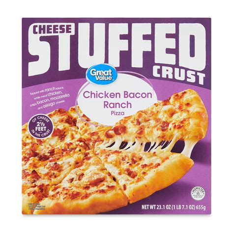 Great Value Stuffed Crust Chicken Bacon Ranch Pizza, 23.1 oz Frozen ...