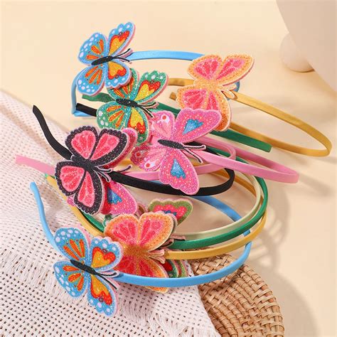 Детские ободки BABY BOWS с бабочками | AliExpress