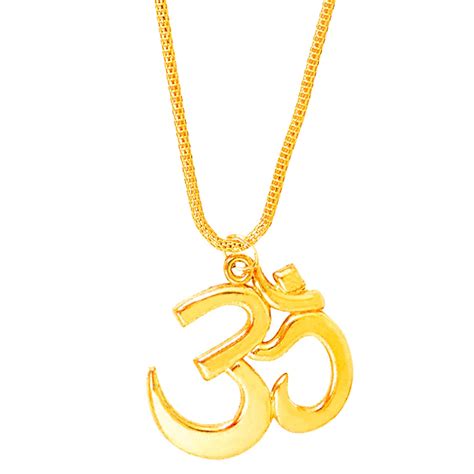24K Gold Plated Om Pendant Necklace for Men (SJ_2356) – Shining Jewel