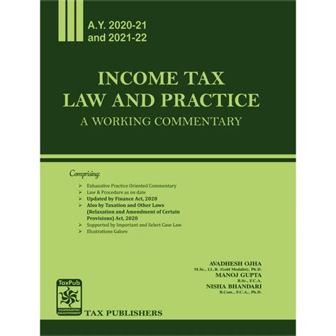 Buy INCOME TAX LAW AND PRACTICE - A WORKING COMMENTARY [ASSESSMENT YEAR ...