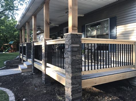 Faux Stone Porch Post Wraps | Stone Veneer Post Wraps | GenStone